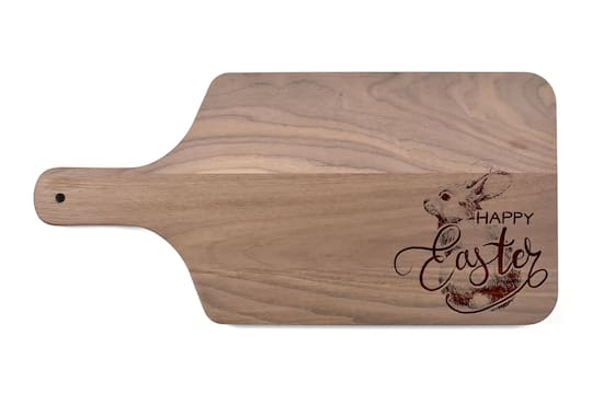 Happy Easter Walnut Paddle Cutting Board